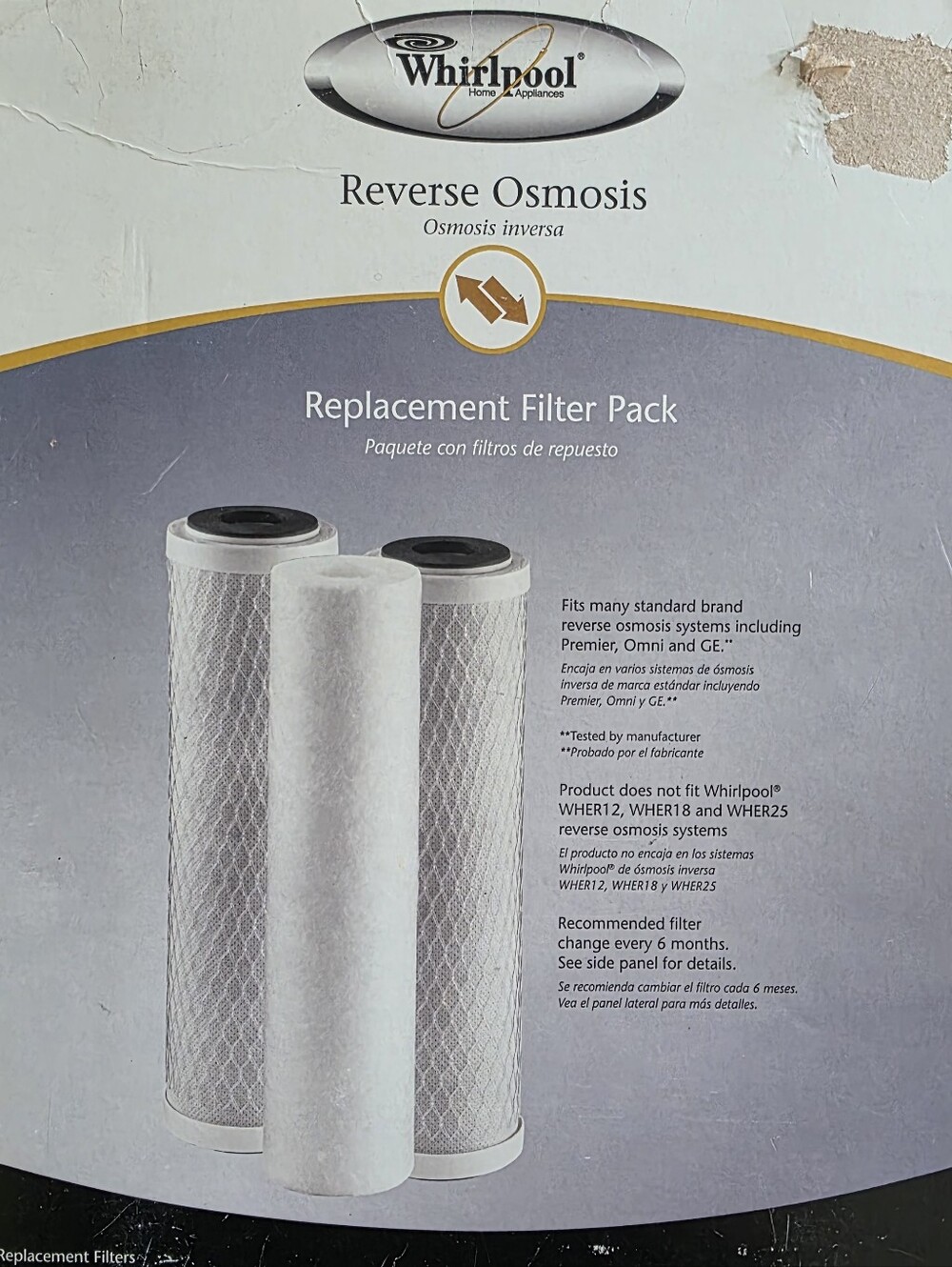Whirlpool Reverse Osmosis Replacement Filter Pack